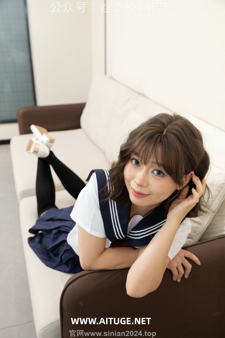 丝恋摄影 No.003 泡芙-厚黑丝 小皮鞋 水手服 [166P1V-3.58GB]